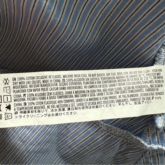 Forever 21 100% Cotton Light Blue spaghetti strap Dress - Picture 4 of 5